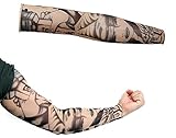 ZQXPP Z158 Tattoo Sport Arm Sleeve Cycling Sun Protective Uv Cover Arm Sleeves-1 Pair Color1