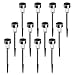 iHomy Stainless Steel 12 Pack Outdoor Solar Garden Lights