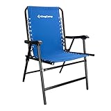 KingCamp Sports Suspension Backrest Portable Folding Chair, Blue, Weight Capacity 265 lbs, 9.9 lbs