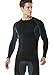 Tesla TM-MUD71-BKH_Large Men's Mesh-Side-Back Panel Long-Sleeved T-Shirt Compression Baselayer MUD71