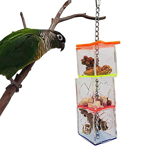 Bird Foraging Assembly Block Kit, Parrot Foraging Ball Pet Food Feeder Birds Swing Toys Feeding Food Bowl Pet Supplies Accessory