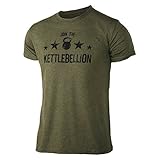 Join the Kettlebellion - Military Green - Men's Kettlebell Triblend T-shirt