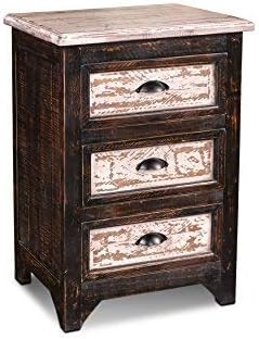 Amazon Com Crafters And Weavers Landon Two Tone 3 Drawer Curio