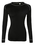 Sportown®Women's Odor-resistant Merino Wool Base Layer Top Sports Shirt
