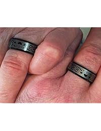 King Will Classic - Anillo de carburo de tungsteno para hombre, 0.315 in, color negro