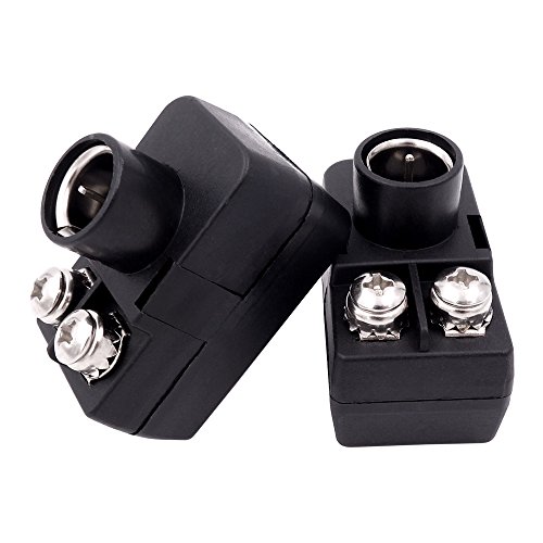 Fancasee (2 Pack) 300 Ohm to 75 Ohm UHF VHF FM Matching Transformer Balun Converter Adapter with F Type Male Coax Coaxial Connector Plug for Antenna Cable Wire