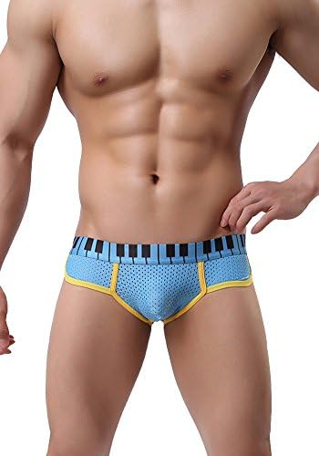 Mens Sexy Underwear Hipsters U Bulge Mesh Y froat Briefs Sigle Or Pack (S, Black)
