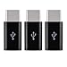 kwmobile 3x USB 3.1 type C micro USB adapter in black