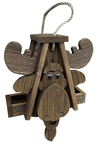 Amazon Com Rustic Moose Bird Feeder Amish Handcrafted Made In