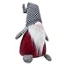 GMOEGEFT Scandinavian Christmas Gnome Plush, Swedish Tomte, Nordic Santa Gnome, Holiday Home Decoration Birthday Gift, 17 Inches (Grey with White Dots Stand)
