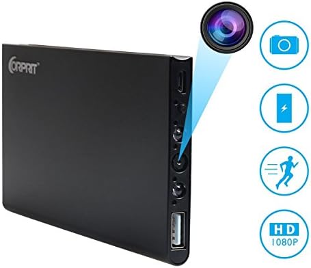 Hidden Spy Camera – HD 1080P Home Security Camera - Mini Spy Nanny Cam Motion Detection - 6000mAh Power Bank Support 15 Hours Continuous Video Recording