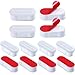 Blulu 12 Pieces Toilet Seat Bumpers Universal Seat Bumper Kit Replacement Bumpers with Strong Adhesive