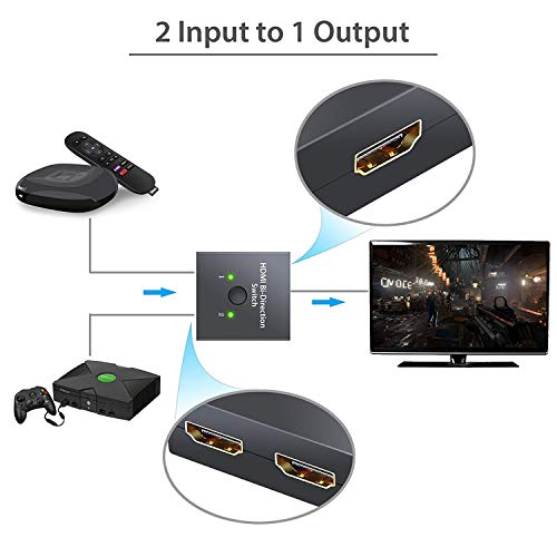 image for Neoteck HDMI Switch Bidirectional 2160P 4K 2 Ports HDMI Switcher Suppo