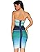 Women's Bandage Straless Dress Bodycon Rainbow Cocktail Party Dress