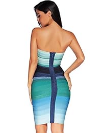 Meilun vestido de fiesta de arcoíris Bodycon sin estrés, vendaje para mujer