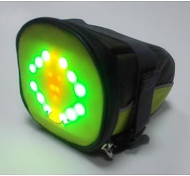 quan Remote Control LED Light-up Warning Bicycle Saddle Bag