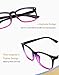 TIJN Blue Light Blocking Glasses Square Nerd Eyeglasses Frame Anti Blue Ray Computer Game Glasses (Purple Gradient Pink)