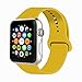 IYOU Sport Band Compatible with Watch Band 38MM 42MM 40MM 44MM, Soft Silicone Replacement Sport Strap Compatible with 2018 Watch Series 5/4/3/2/1(Yellow,38MM, S/M)