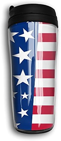 Hyhyhei Roll Candy Stars And Stripes Water Bottle Line Tumbler With Water Tight Flip Top Lid Drink Bottle