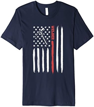 Mens Welding | Cool Tig Welder Torch Pipeliner Tee Shirt Medium Navy