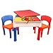 Smart Builder Toys 3 in 1 Major Brands Compatible Activity Table with Removable Cover and Large Storage Area with 2 Chairs Set (View All Photos)