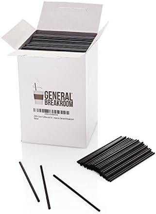 2000-count, 5 1/2" Coffee and Cocktail Drink Stirrer Straws By General Breakroom