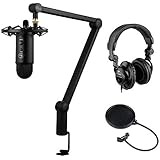 Blue Yeticaster Professional Broadcast Bundle with HPC-A30 Studio Monitor Headphones and Pop Filter Kit