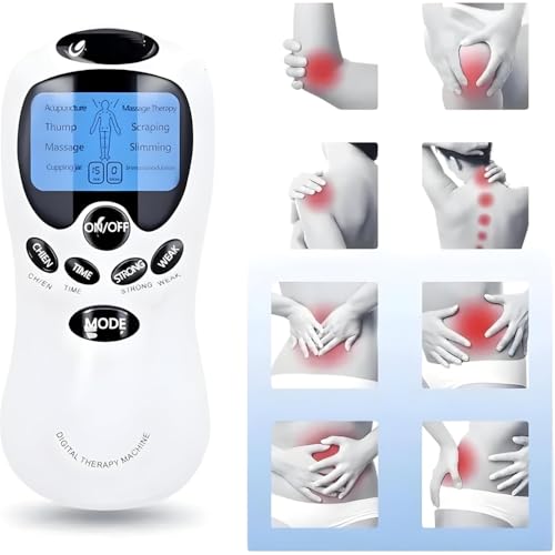 Aparelho TENS Portátil para Fisioterapia e Alívio de Dores Musculares 4 Eletrodos