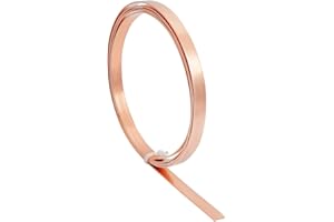 BENECREAT 6.5FT Copper Sheet Roll, 0.4" Width 18 Ga, Unplated Pure Copper Strip Copper Flashing Metal Foil Plate for DIY Projects