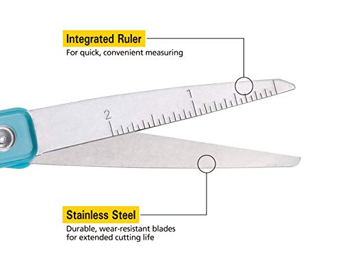 Stanley 7-Inch Student Scissor, Teal (SCI7ST-TEAL) - Thumbnail 4