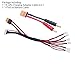 1S LiPo Charging Adapter Cable 6 in 1 to 6S Balance Battery Charger w/ XT60 to Banana Cable for JST-PH 2.0 mCPX Powerwhoop Tiny Whoop