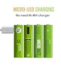 Smartoools PATEN Unique Design Micro USB Rechargeable AA/AAA Battery NiMH with Cables (AA4)