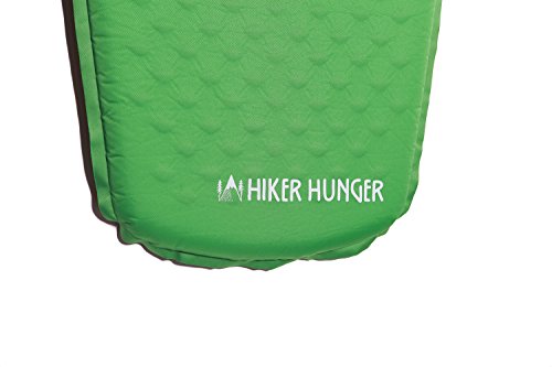 Lightweight Self Inflating Sleeping Pad - Compact for Backpacking, Camping, Hiking, Hammocks! (Green, Large)