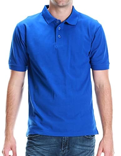 ALL Polo Men's Short Sleeve Regular Fit Solid Button Polo Shirts