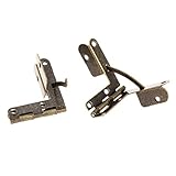 Dophee 12pcs Jewellry Gift Box Wood Chests Spring Hinges Lid L 90 Degree Support With Screws