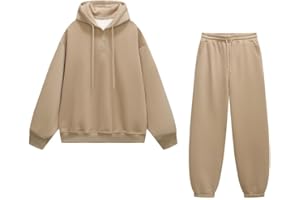 YUSHE Three Piece Sets for Women | Cotton Rich Sweatshirt and Jogger with Lightweight Puffer Jacket | Winter Cord Sets