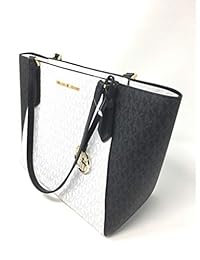 Michael Kors - Bolso bandolera de piel de PVC, color blanco brillante
