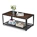 VASAGLE Coffee Table with Storage Shelf for Living Room, Industrial Design with Metal Frame, Easy Assembly ULCT61BF
