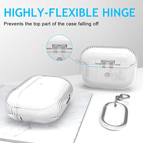AirPods Pro Case, Facbiny Transparent TPU Cover for AirPods 3 [2019] Airbag Protection and Hingeless Shockproof Scratch-Resistant