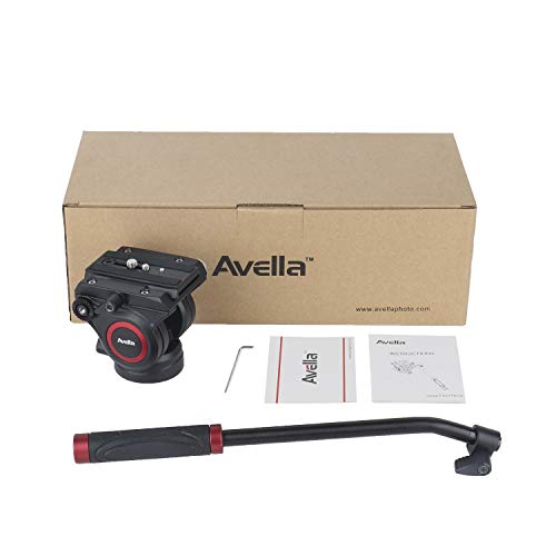 Avella V501 Video Camera Tripod Fluid Drag Pan Head for Canon Nikon Sony Olympus Panasonic DSLR Camera, with 3/8" and 1/4" Mounting Screw - Thumbnail 6