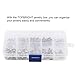 TOPBRIGHT 110 PCS Body Piercing Jewelry Nose Septum Curved Barbell Eyebrow Lip Tongue Piercing Barbell with Box