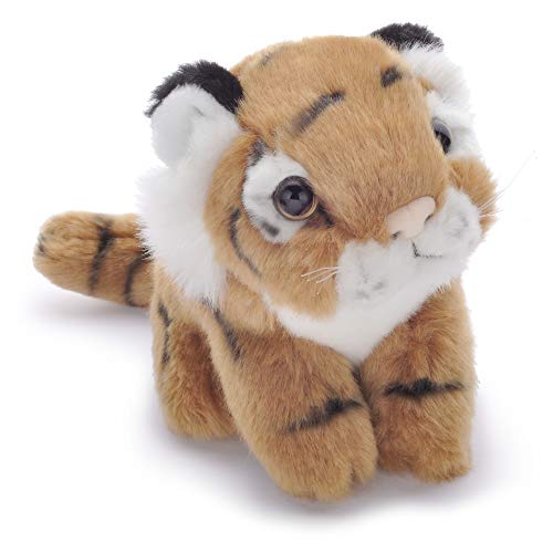 Lazada Plush Tiger Realistic Standing Stuffed Animal Toy Yellow 4"
