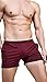 Linemoon Men's Solid Cotton Sleep Bottoms Fashion Red Simple Active Shorts 29-33 Inches