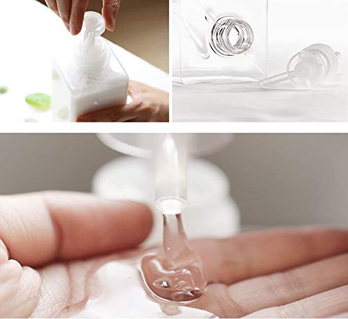 JiatuA Pump Bottle, Refillable Plastic Empty Lotion Soap Dispenser Liquid Container for Bathroom Shampoo and Body Wash, 15oz/450ml Clear 2 Pack