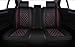 LUCKYMAN CLUB Rear Seat Covers Fit Most Sedan SUV Truck - Fit for Chevy Hyundai Toyota Kia Nissan Vw Honda Mazda (Rear Seat of Blk+Red)