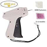 Clothes Tagging Gun with 5000 Barbs Fasteners and 6 Replacement Needles, Standard Clothing Garment Price Label Tagging Tag Gun Perfect for Shops, Retailers, Warehouses and Family Yard Sale