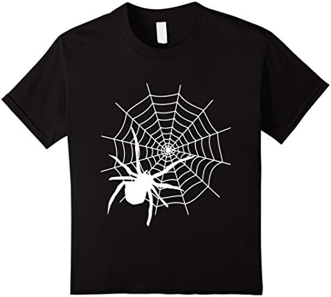 Kids Halloween Spider Web Shirt 10 Black