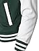 BCPOLO Hoodie Baseball Jacket Varsity Baseball Jacket Cotton Letterman Jacket Green-White-XXL