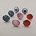 60pcs 12mm Mixed Candy Color Flatback Round Cat's Eye Stone Beads Cabochons DIY Opal Cabochon Beads for Jewelry Making Clay Findings (M269)