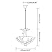 KunMai Faux Antler 3 Lights Kitchen Island Pendant Light Chandelier Foyer Hanging Light Fixtures with Frosted Glass Bowl Shade